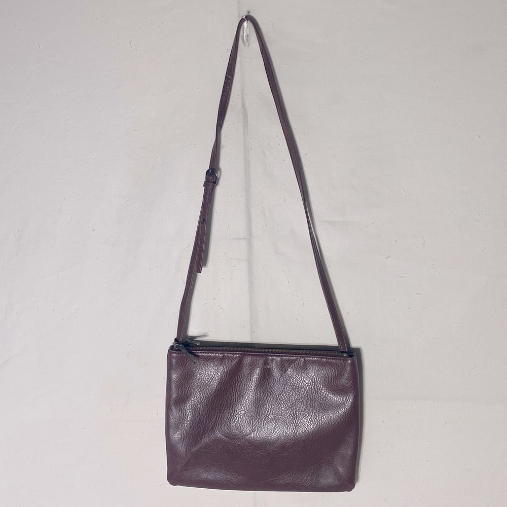 Matt & Nat Burgundy Leather Cross Body Bag